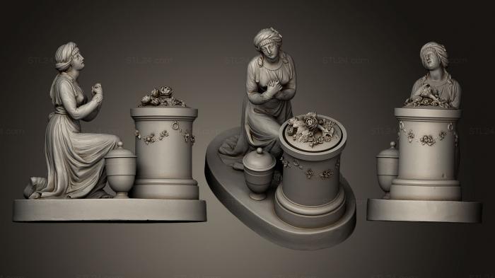 Статуэтки и статуи разные (Молящяяся женщина, STKR_0609) 3D модель для ЧПУ станка